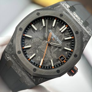 Audemars Piguet Royal Oak 15500 DiW Carbon NTPT Replica 1 1 Orange Seconds Hand 41mm (1)