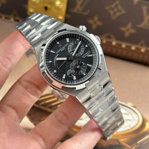 Vacheron Constantin Overseas Dual Time 47450 Black Dial Replica Watch 9F Factory 42mm (1)