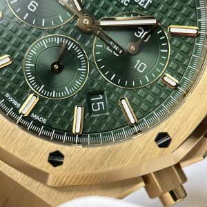 Audemars Piguet Royal Oak Chronograph 26331 Yellow Gold Green Dial APS Factory 41mm (1)