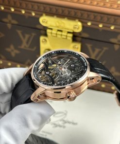 Audemars Piguet 26600 Tourbillon Openworked Replica 11 Watch Black Leather Strap 41mm (2)