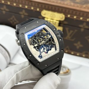 Richard Mille RM055 Carbon NTPT Replica Watches White Dial ZF Factory 49.9×42 (1)